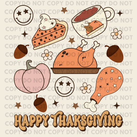 Happy Thanksgiving - Individual DTF Transfer